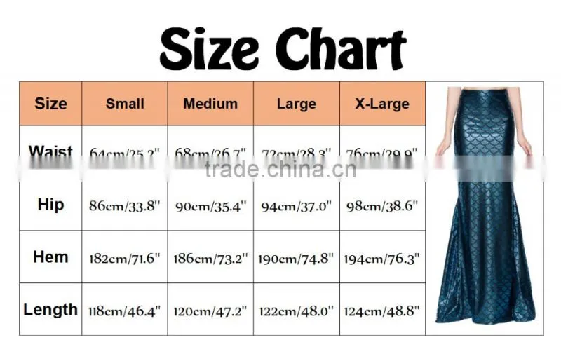 Ladies Sexy Maxi Long Shiny Mermaid Skirts Fish Scale Dress