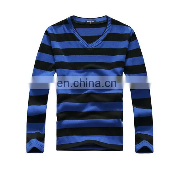 Striped t shirt long sleeve men,wholesale t shirt