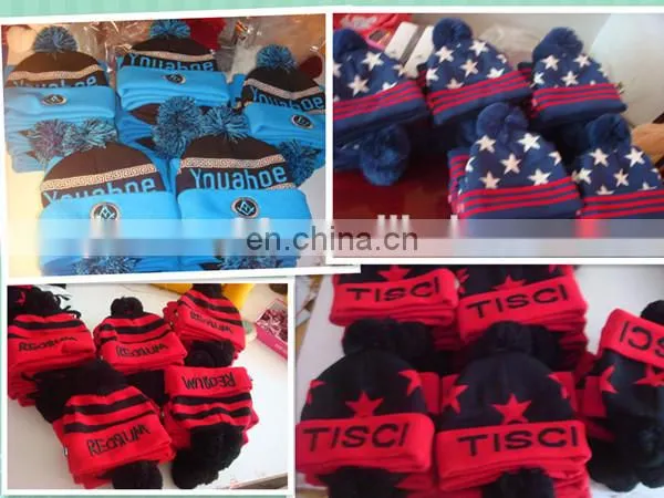 Winter Hat American Flag Acrylic Beanie