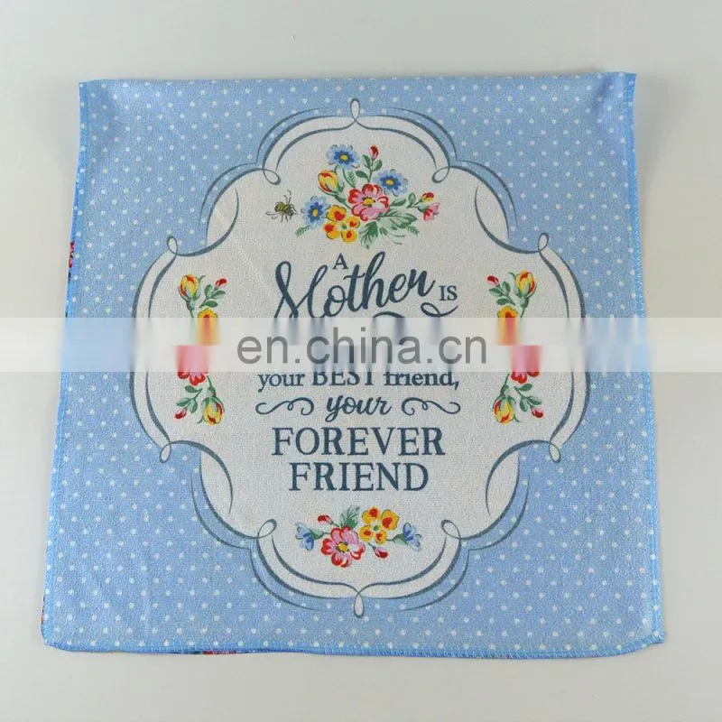 2sides custom printed microfiber cleaning tea towel for Advertisement and Gift