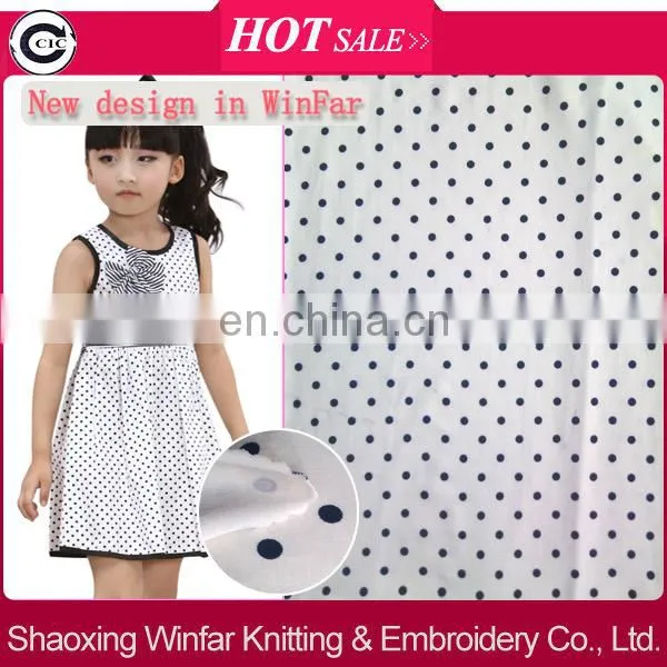 shaoxing winfar DTY printed knitting child clothes 100% polyester knit jersey fabric for garment
