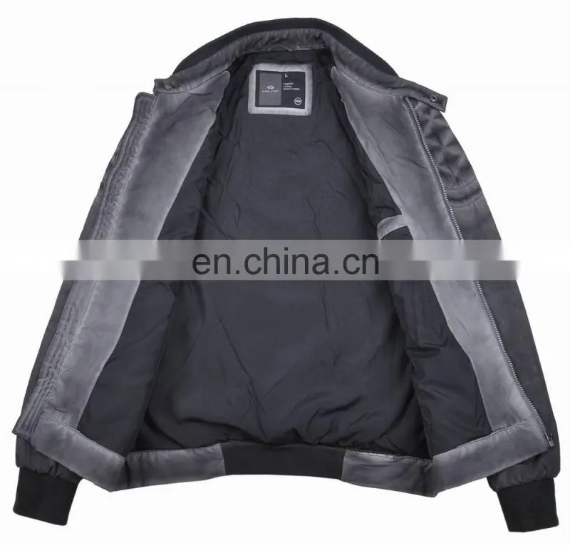 2015 last fashion spring handsome motrocycling man leather jacket