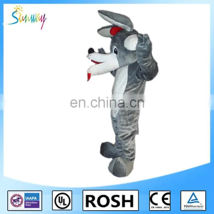 OEM design cute inflatable timber wolf fur costume for advertising