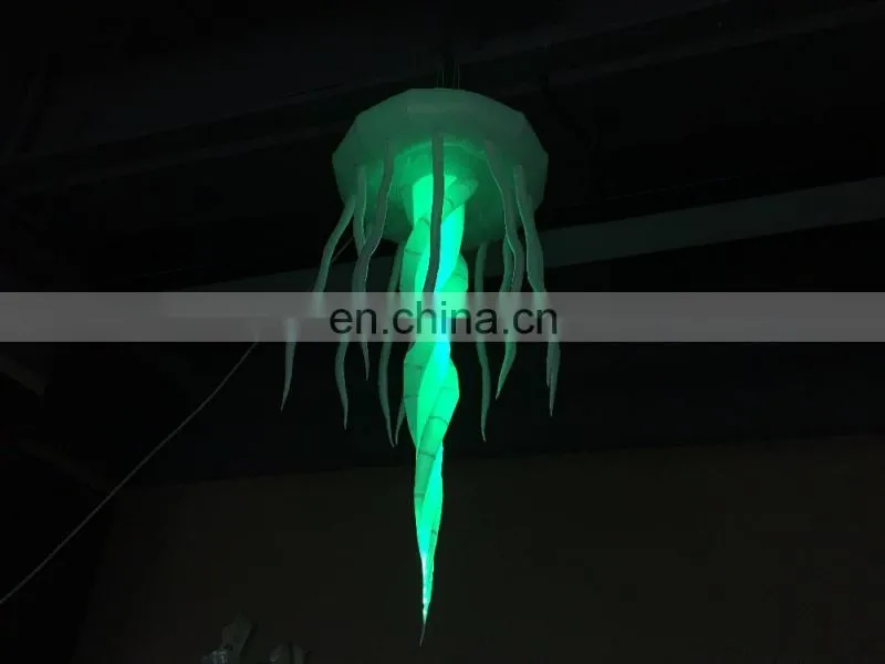 Purple inflatable jellyfish scaleph LED light, decoration for trade show
