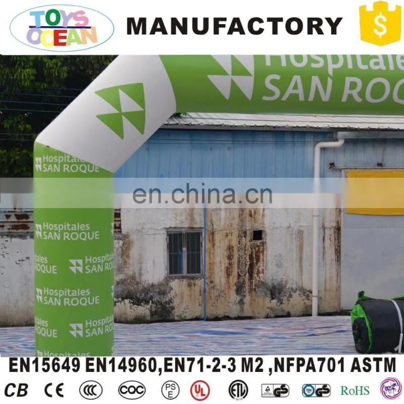 Giant PVC advertising inflatable finish line arch with logo printing customized made
