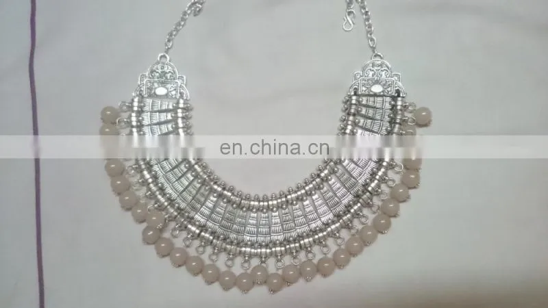 Afghani Indian alloy Boho Necklace coin statement necklace Gypsy Jewelry