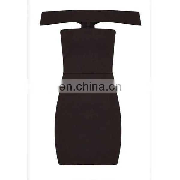 Bodycon women clothing sexy dress off shoulder strapless fashion black dress