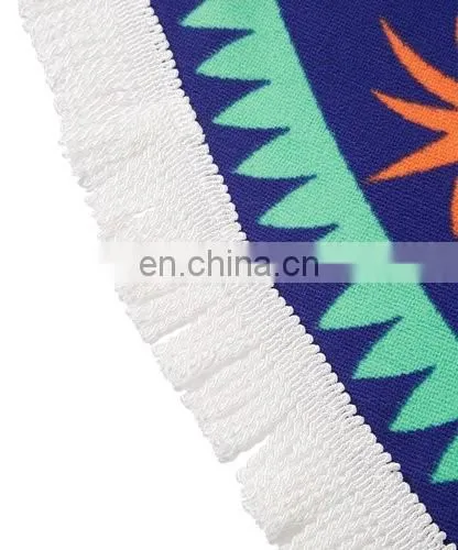 2017China wholesale plain beautiful round beach towel