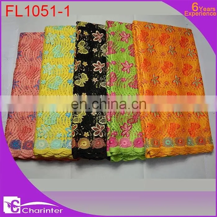free shipping high quality african cord lace/latest design french guipure lace fabric