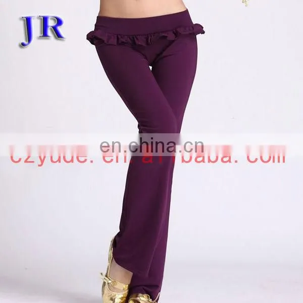 Long ice silk soft yoga and belly dance pants for women K-4022#