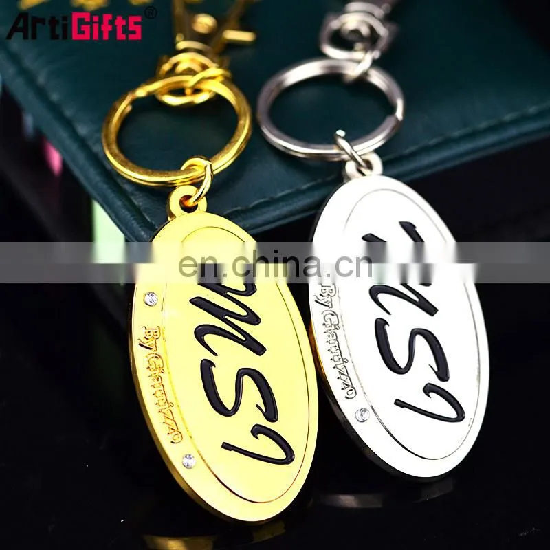 Key Chain Manufacturer No Minimum Custom Metal Plated Gold Silver Pill Keychain