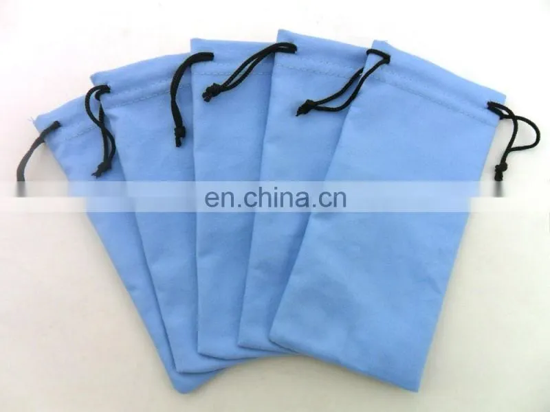custom gray print cotton drawstring sunglasses bag goggles pouches
