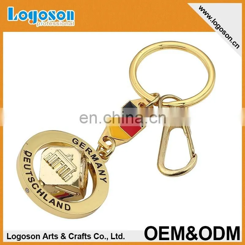 Hot New Products High Quality Leather Metal Carabiner Keychain