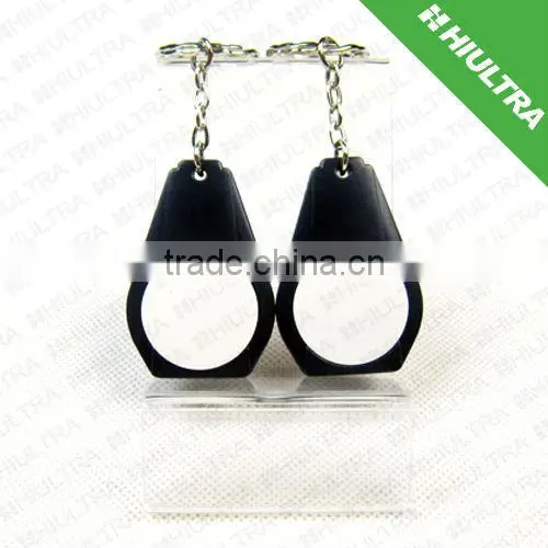 top sell low cost 125khz TK4100 key tag or 13.56mhz 14443A ,15693 proximity rfid access control keyfob,key chain,