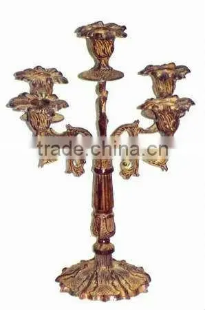Brass Menorah Religious Candelabra With Polished Finish