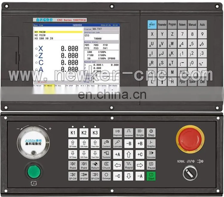 NEWKer CNC 4 axis router controller for lathe similar gsk cnc controller