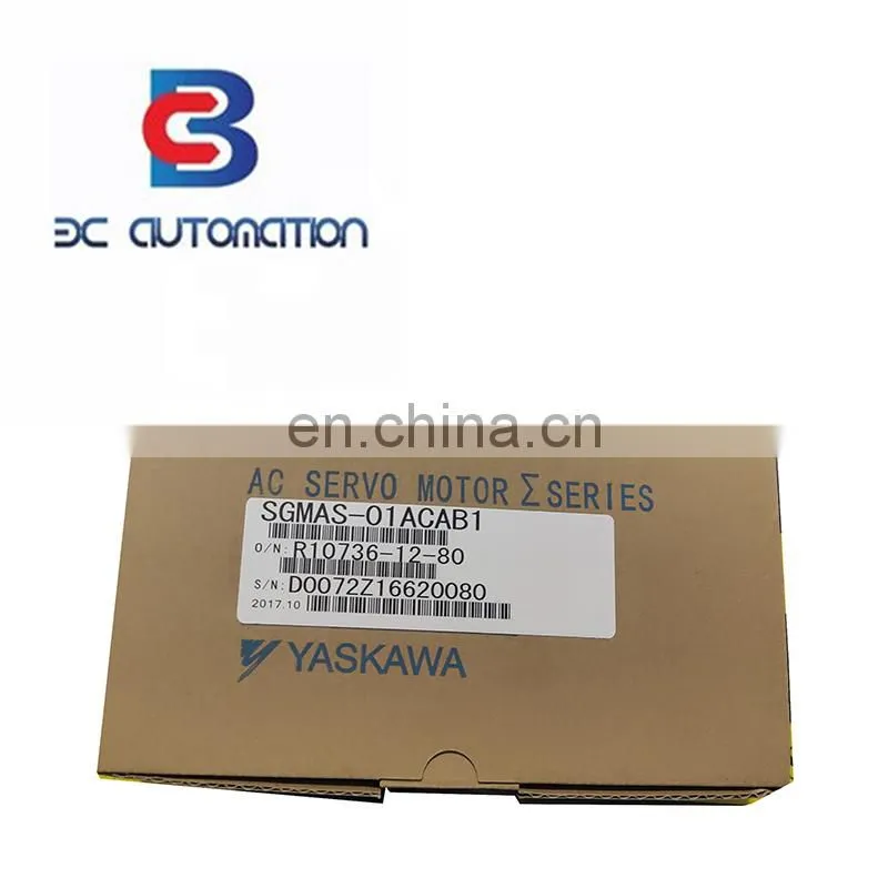 Original new electric engine motor Yaskawa 100W SGMAS-01ACAB1 AC servo motor price
