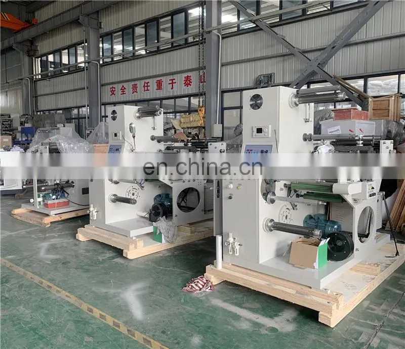 USK320A Automatic Self Adhesive Blank Label Sticker Rotary Die Cutting Slitting Rewinding Machine with Turret