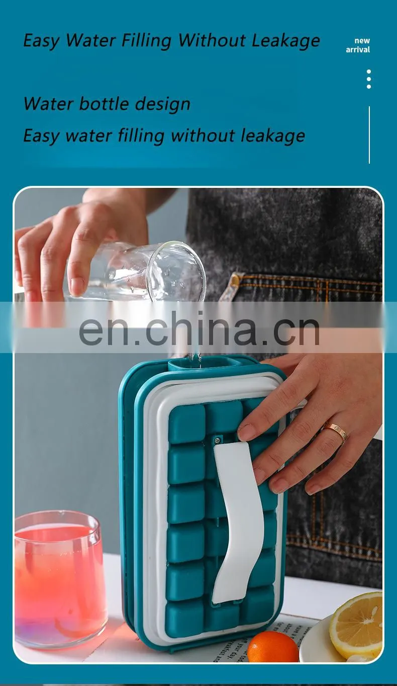 18 Grid Ice Ball Maker Kettle Kitchen Bar Accessories Gadgets Creative Ice Cube Mold 2 In 1 Multi-function Water bottle