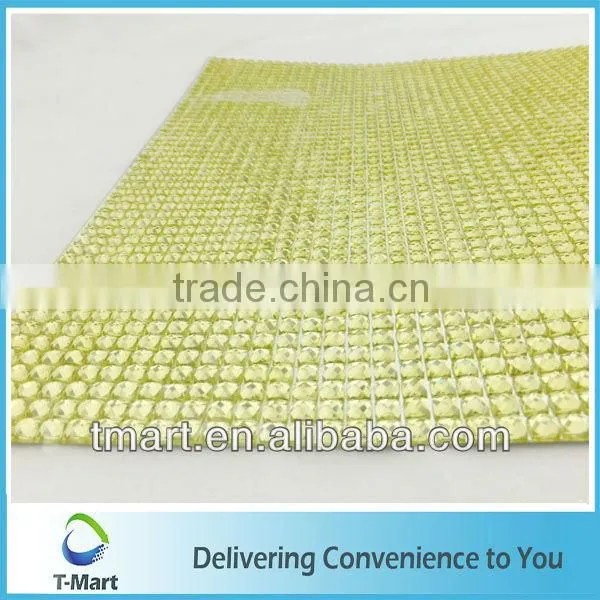 Stick On bling bling crystal mesh fabric rhinestone
