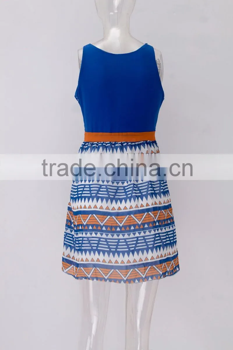 summer Casual dress Fashion dress Sleeveless lady dress