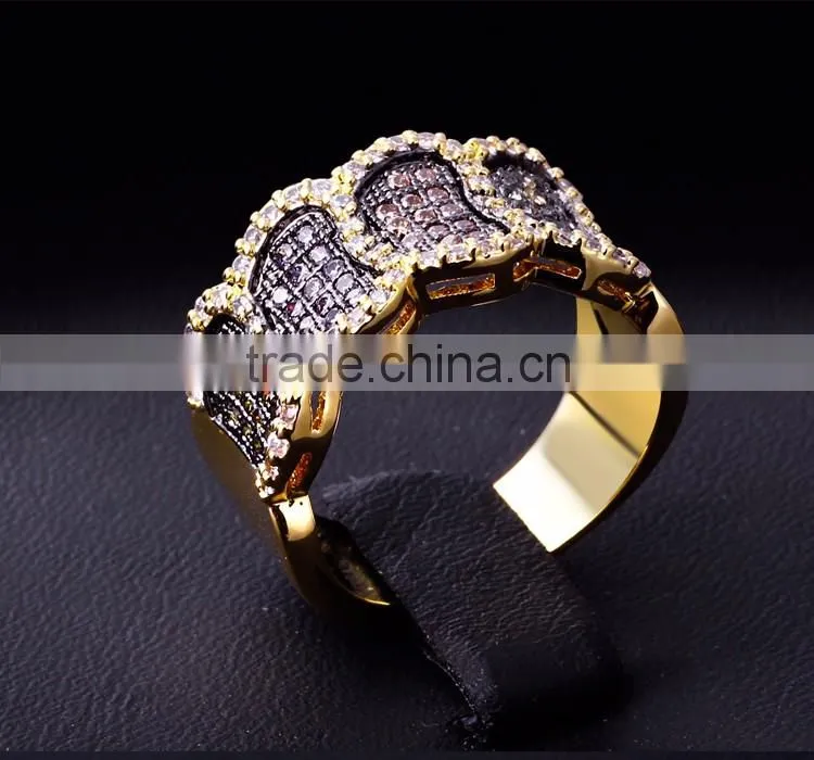 Good Price Item Jewelry Fashion Zircon Colorful Party Ladies Unique Brass Ring