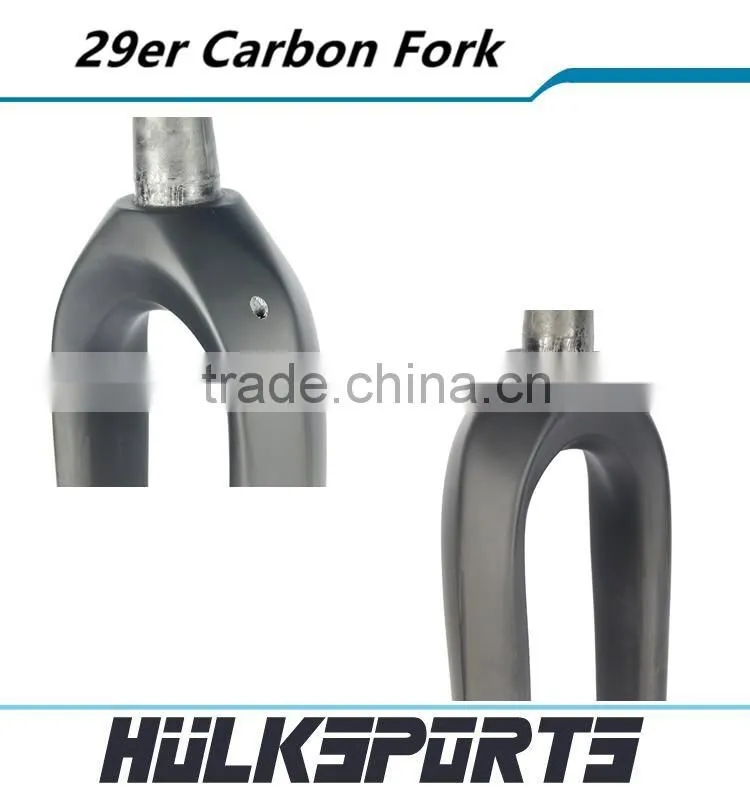 High Quality mtb bicycle front fork matt carbon mountain bike fork 3k/ud 29er carbon fork