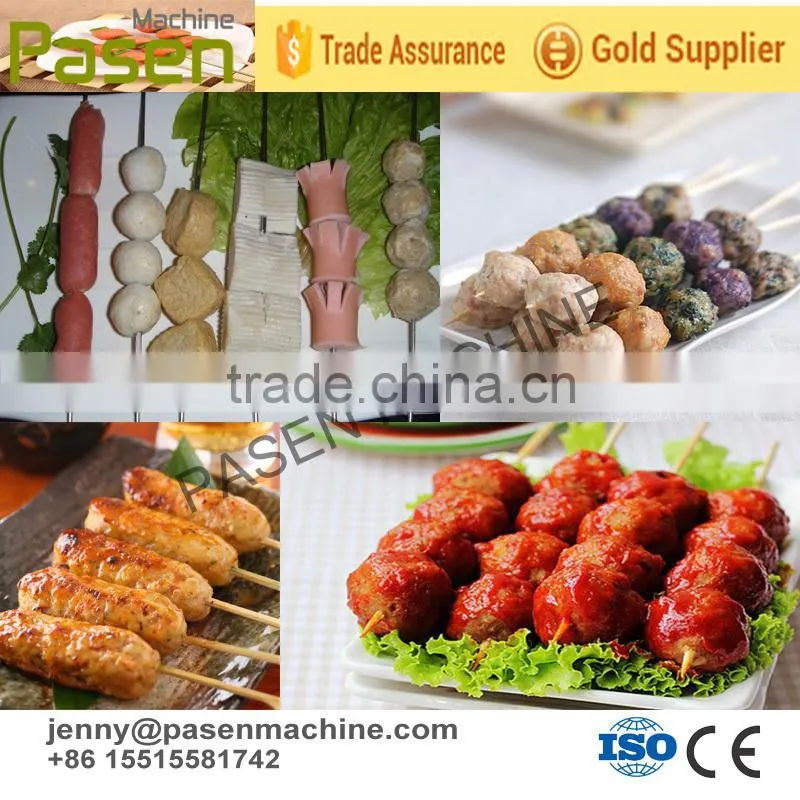 Newest technology electricity meat string making machine /meat wear string machine / meat skewer string machine