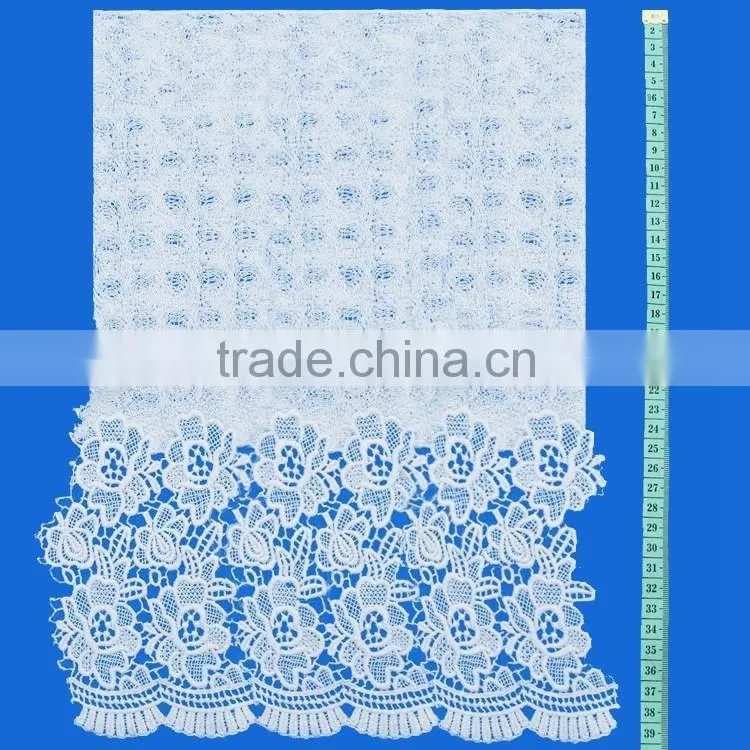 Wholesale 100% cotton square crocheted embroidery Crochet Ladies kurta Neck Design Lace for Garment