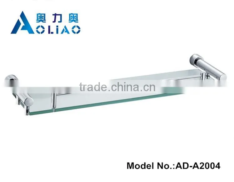 High quality Bathroom accessory stainless steel single bathroom glass platproms