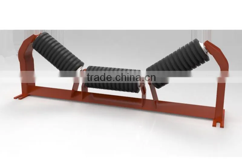 China top quality size 89*465mm Rubber coated Conveyor Idler roller for coal mining