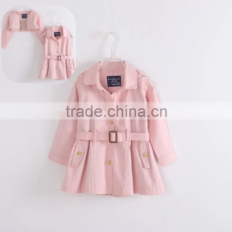 Fashion Vintage Girls Pea Coat Little Girls Winter Wool Hooded Classic Coat
