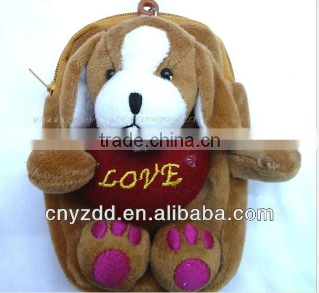 plush toy camera/ animal shape plush camera bag/ stuffed camera plush bag