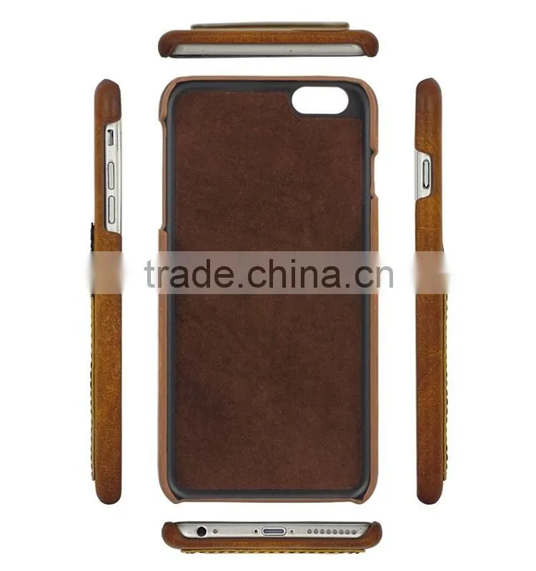 Guangzhou New Design card slot leather phone case for iphone 6S/Plus (SACI00118A)