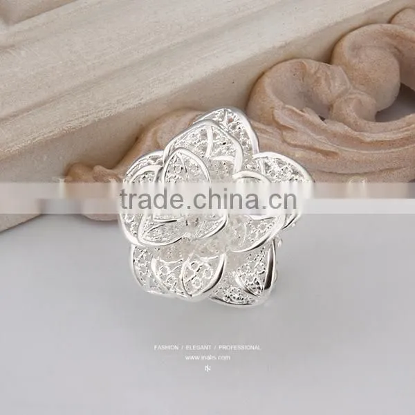 Lekani artificial rose flower filigree silvers