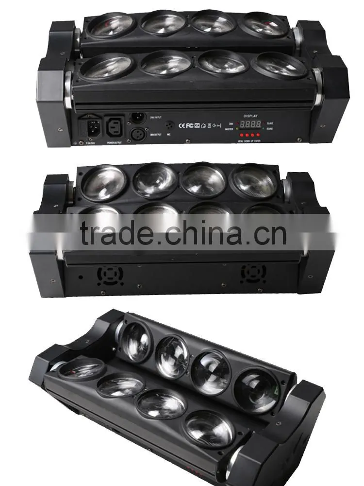 High quality stage uplight LED 8pcs 4IN1 led moving head spider light
