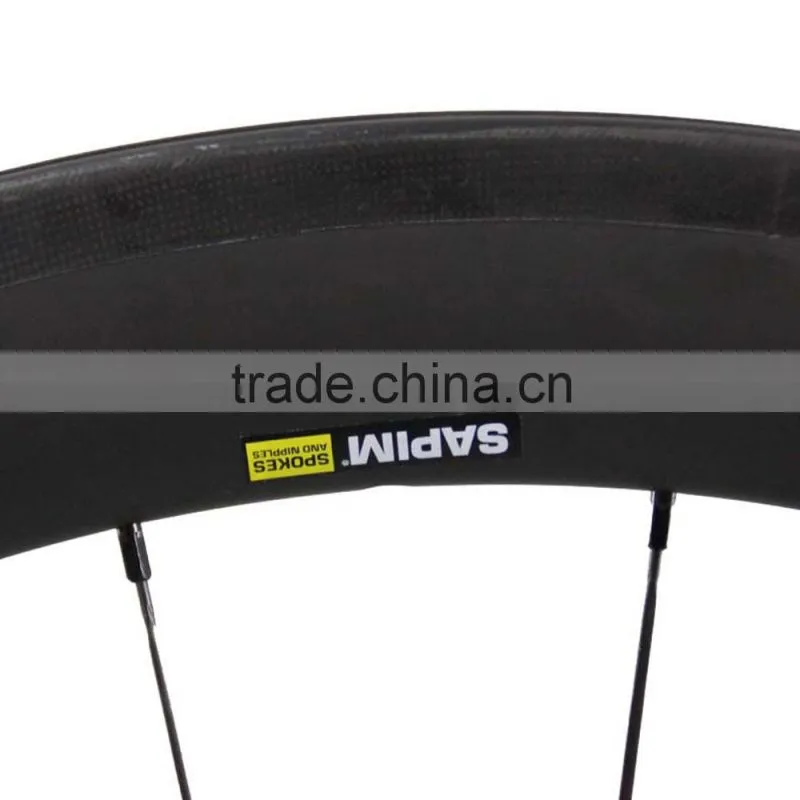 2016 new carbon road bike wheels 56mm U shape clincher tubeless ready 25mm width road wheels China