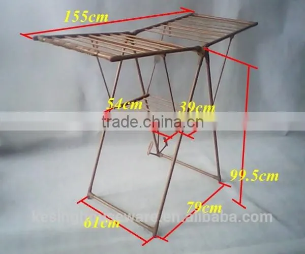 Folding Steel Wooden Color Baby Clothes Dryer Stand