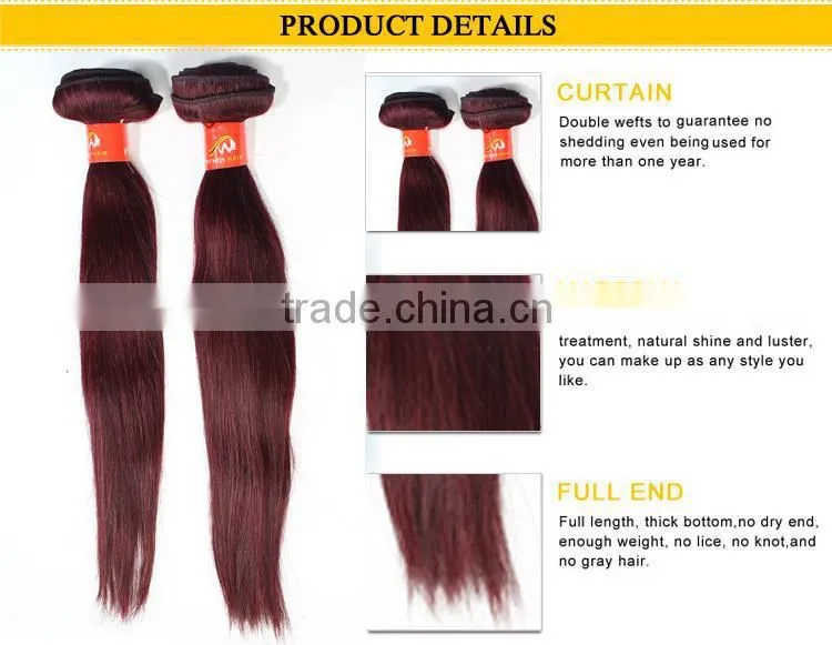 Straight 100% virgin peruvian unprocessed hair for trade show