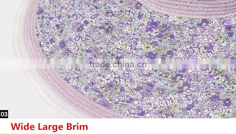Summer hot selling handmade straw hat with wide brim