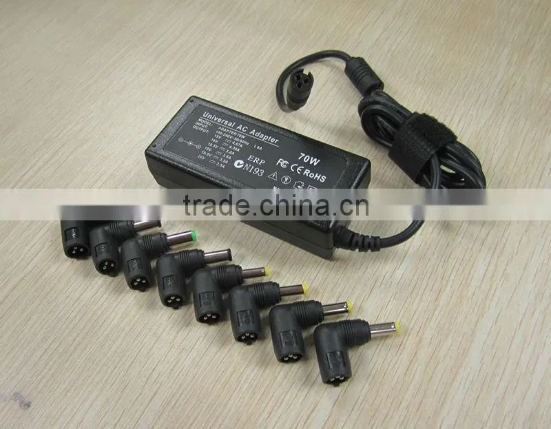 Good Quality 70w universal adapter for Laptop More DC tips for your choice