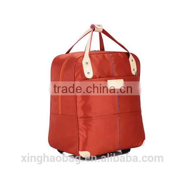 Waterproof duffel bag Wheeled travel bag nylon shopping bags with wheels