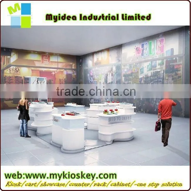 2015 new style wooden glass cosmetic display showcase