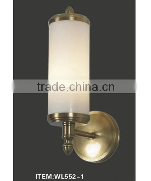 brass wall lamp with single glass shade WL552-1