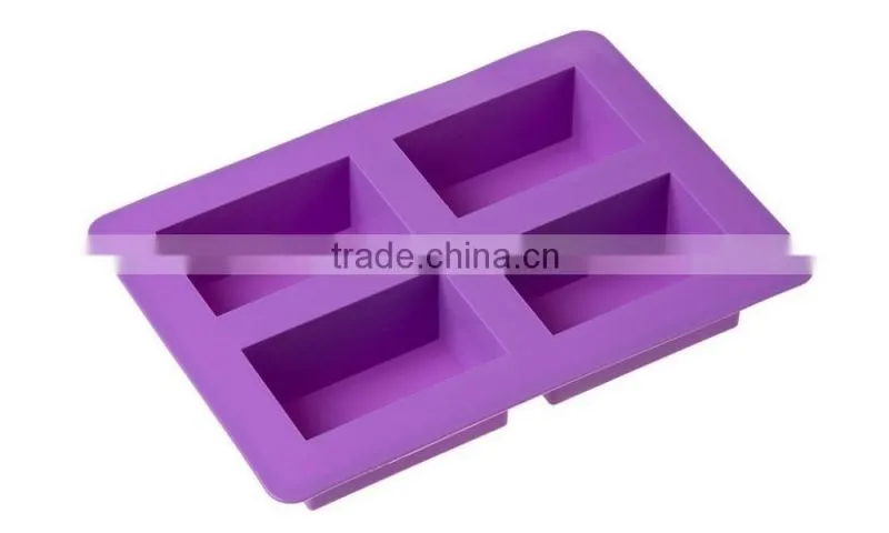 4 Cavities Homade Silicone Soap Mould