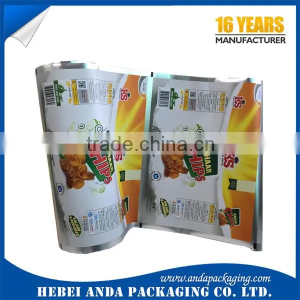 customed food grade potato chips packaging bags