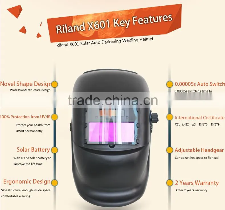 Riland CE ANSI Standard Animal Welding Helmet Automatic custom welding helmet