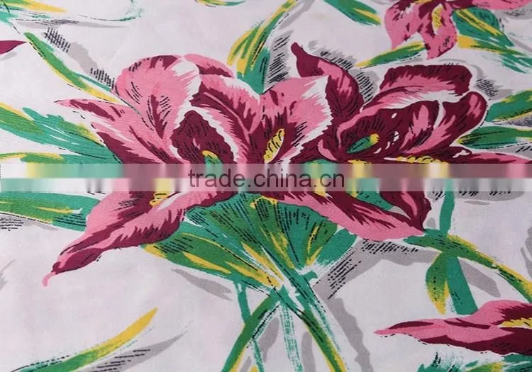 2016 digital printed textiles wholesale 100% cotton satin fabric