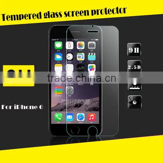OEM/ODM For Mobile Phone 0.26mm 2.5D 9H screen protector, tempered glass for iphone 7