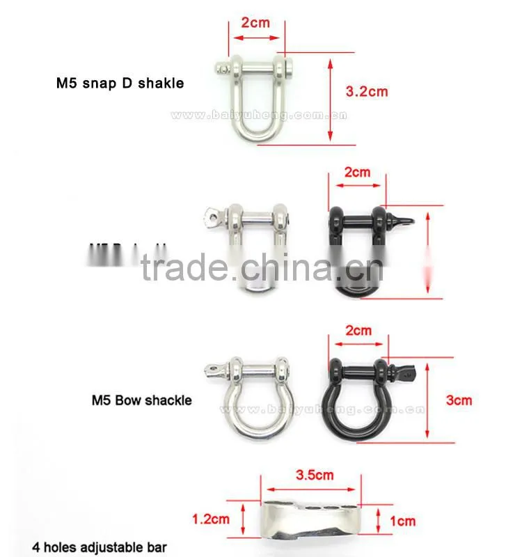 wholesale shackle bracelet paracord survival bracelets